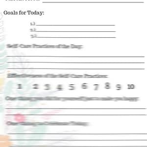 Self-Care Checklist
